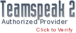 Authorized Teamspeak 2 Hosting