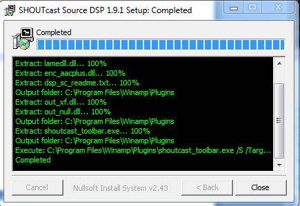 Installing Winamp
