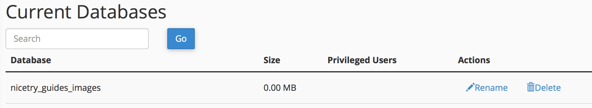 mySQL new database 4