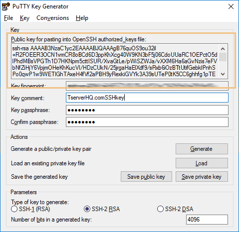 Saving your SSH public key