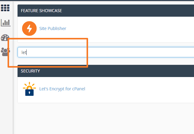 Click on the Let's Encrypt Button