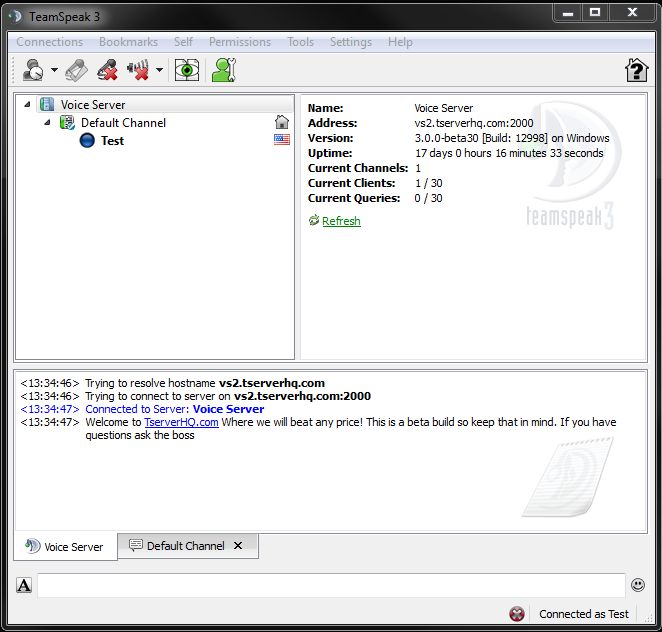 how to set up a free teamspeak server